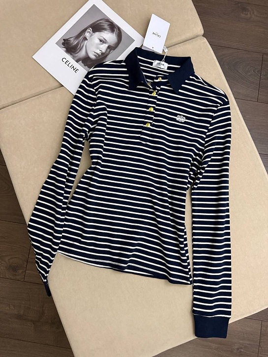 Женское поло с длинным рукавом Celine premium