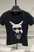 Женская чёрная футболка Karl Lagerfeld "Capricorn"