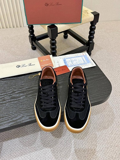 Мужские кроссовки Loro Piana Tennis Walk - Black   