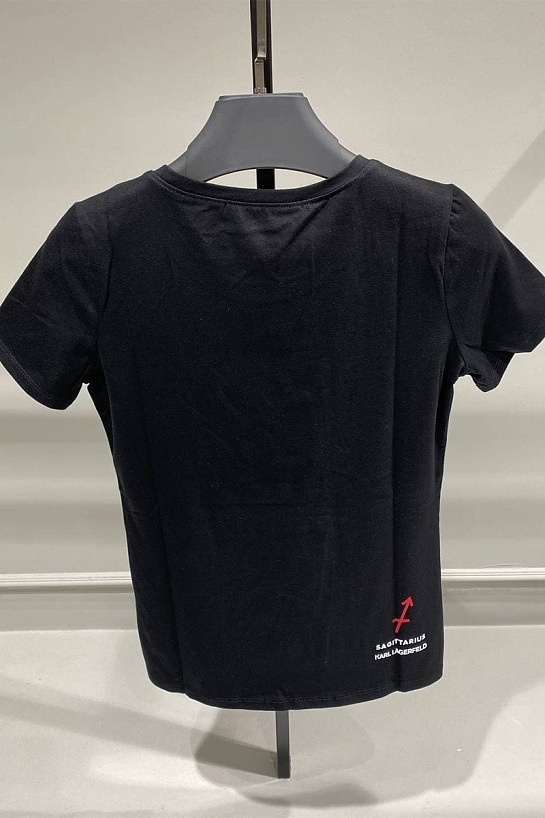 Женская чёрная футболка Karl Lagerfeld "Sagittarius"