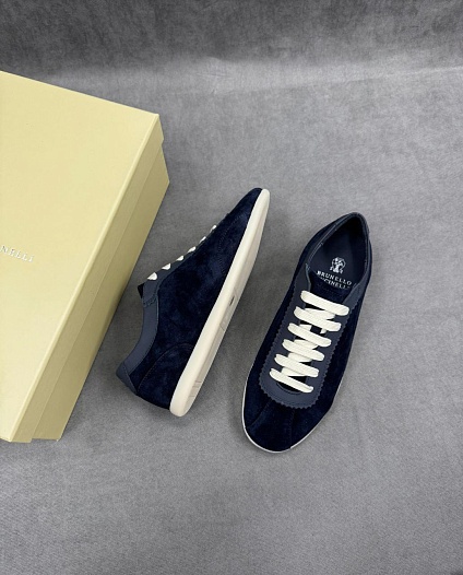 Мужские замшевые кроссовки Brunello Cucinelli   