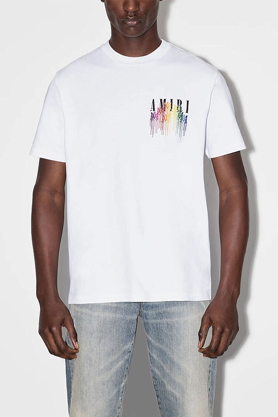 Белая футболка Amiri M.A. Drip logo-print