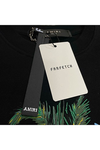 Чёрный мужской свитшот Amiri Rum Label logo-print   