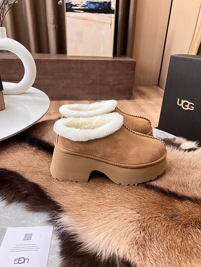 Женские замшевые ботинки UGG Heights Mini - Chestnut   