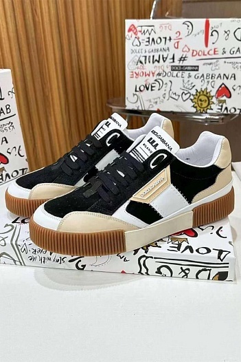 Комбинированные кроссовки Dolce & Gabbana Miami - Beige / Black   