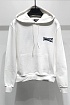 Оверсайз худи Balenciaga белого цвета