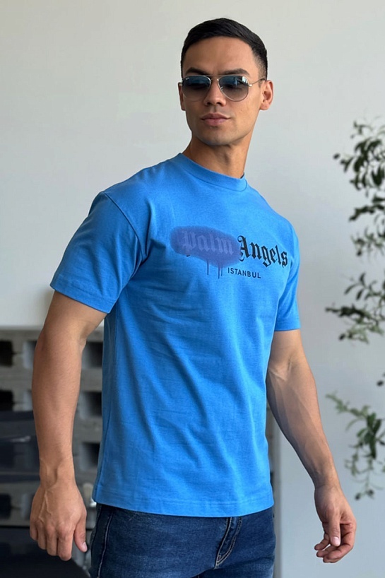 Оверсайз футболка Palm Angels Istanbul - Blue