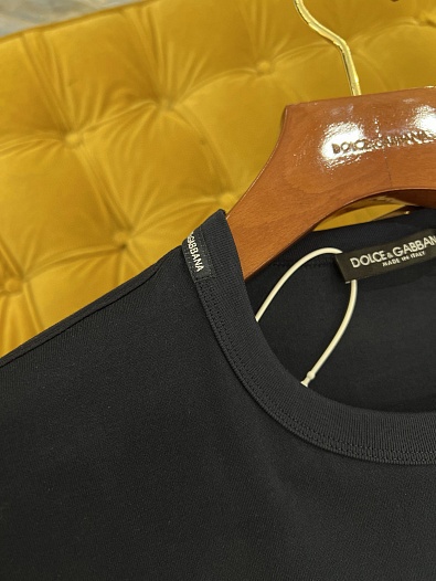 Мужская чёрная футболка Dolce & Gabbana Premium   