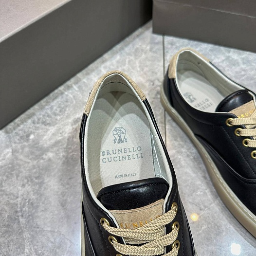 Кожаные кеды Brunello Cucinelli Sail low-top - Black   