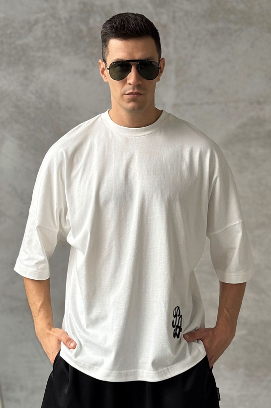 Белая оверсайз футболка Palm Angels