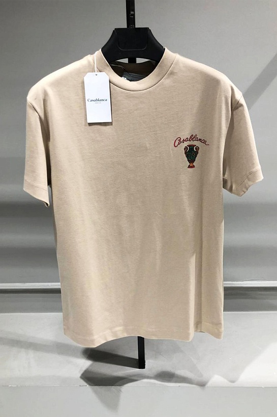 Мужская бежевая футболка Casablanca
