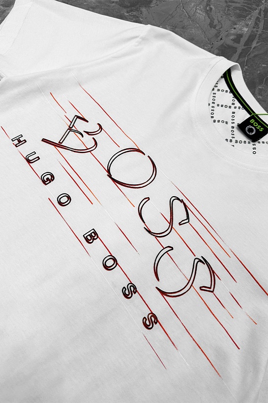 Футболка белого цвета Hugo Boss logo-applique
