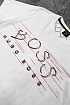Футболка белого цвета Hugo Boss logo-applique