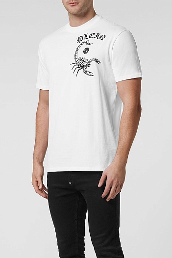 Футболка белого цвета Philipp Plein Scorpion   