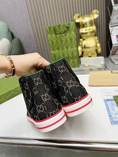 Мужские кроссовки Gucci Tennis 1977 high-top - Black   