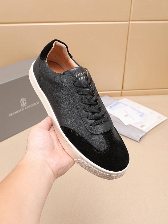 Комбинированные кроссовки Brunello Cucinelli low-top - Black