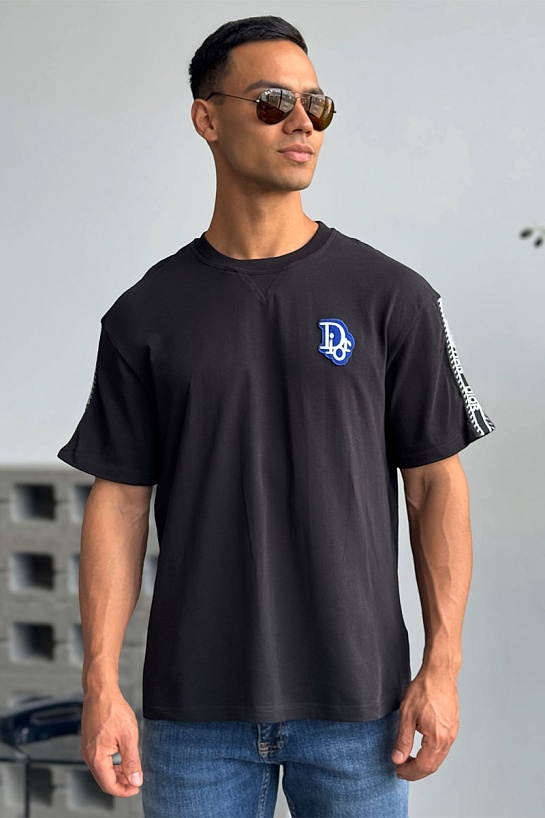 Чёрная оверсайз футболка Dior