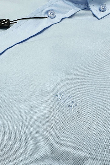 Мужская голубая рубашка Armani Exchange   