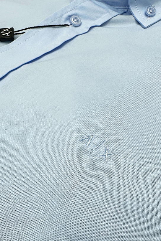 Мужская голубая рубашка Armani Exchange