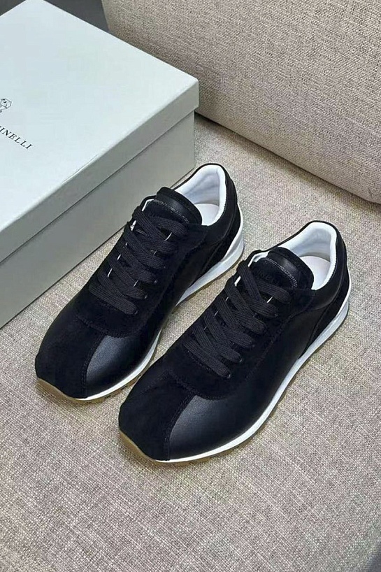 Женские комбинированные кроссовки Brunello Cucinelli low-top premium