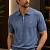 Мужское поло Stefano Ricci Eagle zip-neck - Indigo