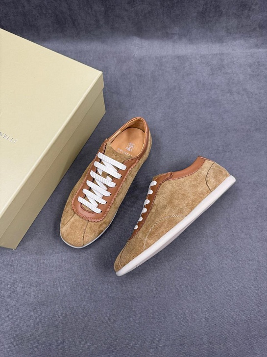 Мужские замшевые кроссовки Brunello Cucinelli