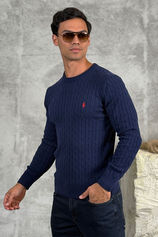 Мужской джемпер Polo Ralph Lauren cable-knit - Navy