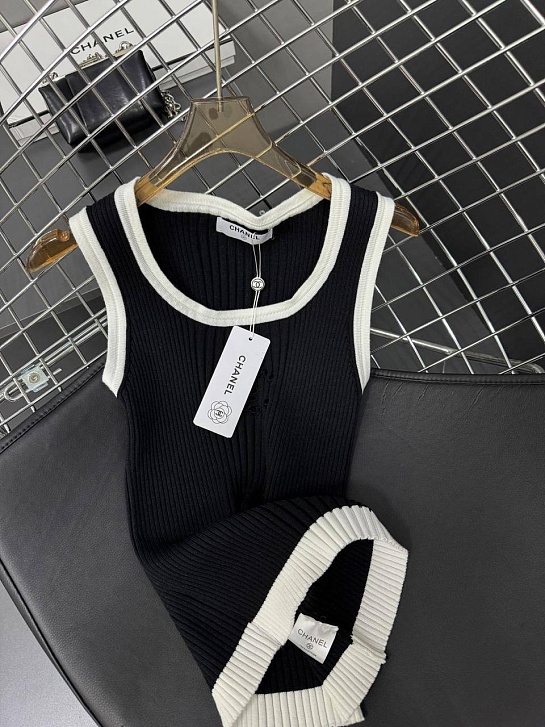 Женская майка Chanel premium - Black