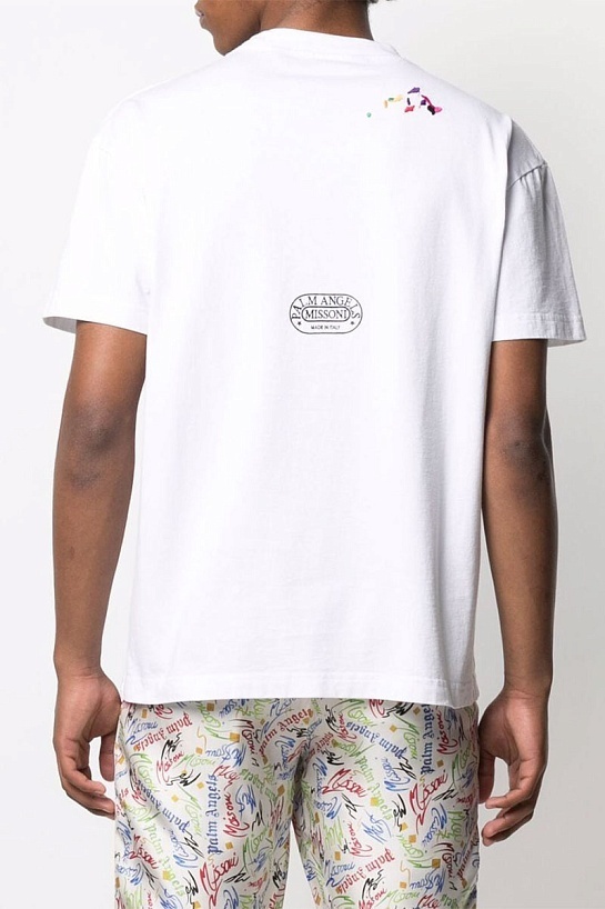 Белая футболка Palm Angels x Missoni MIND