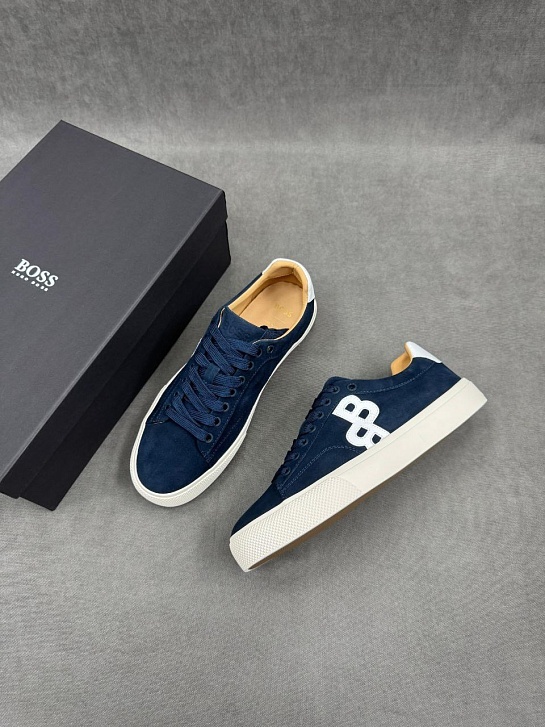 Замшевые кроссовки Hugo Boss Aiden - Blue