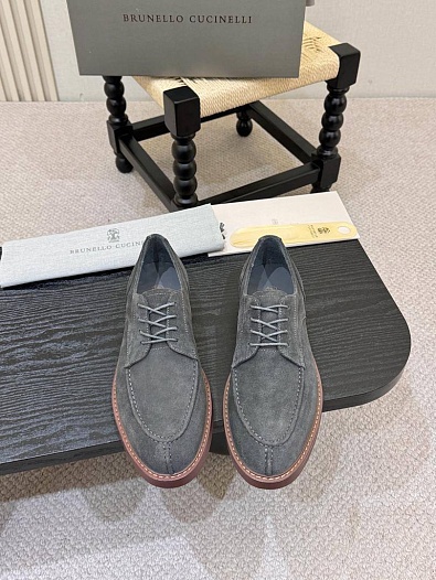 Замшевые ботинки Brunello Cucinelli derby - Grey   