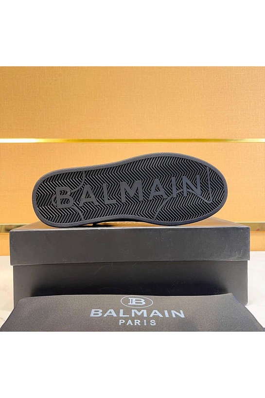 Комбинированные кроссовки Balmain чёрного цвета