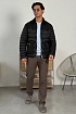 Чёрная пуховая куртка Burberry London England logo-patch
