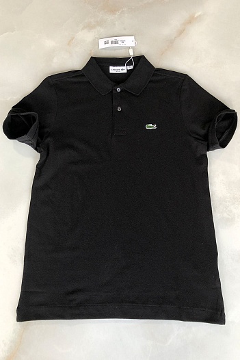 Мужское чёрное поло Lacoste Classic Fit   