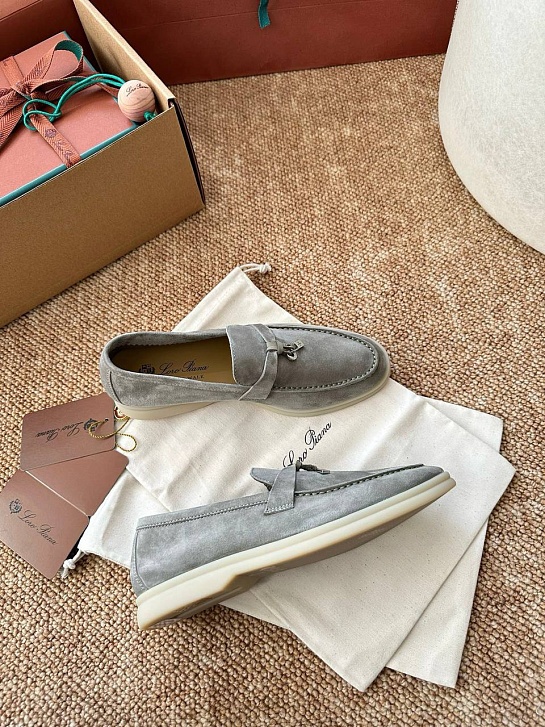 Женские замшевые лоферы Loro Piana Summer Charms Walk premium
