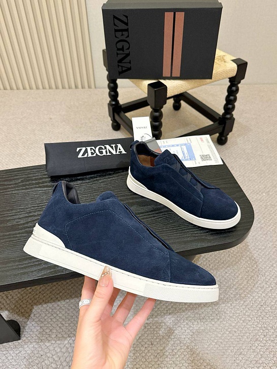 Мужские кроссовки Ermenegildo Zegna Triple Stitch - Navy