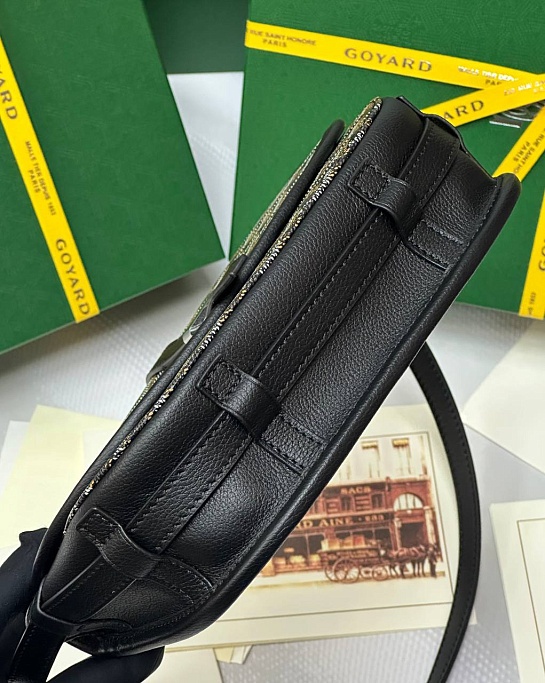 Кожаная сумка Goyard Belvedere Messenger PM premium 22x17x6 см