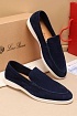 Мужские замшевые лоферы Loro Piana Summer Walk - Navy