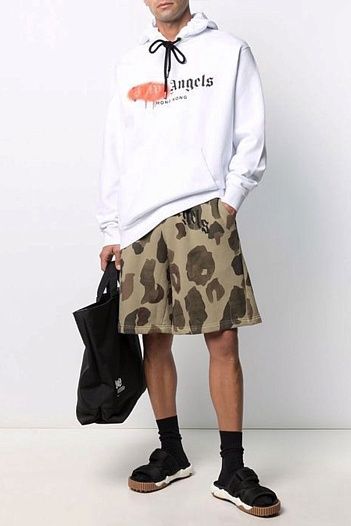 Оверсайз худи Palm Angels "Hong Kong" - White / Orange   