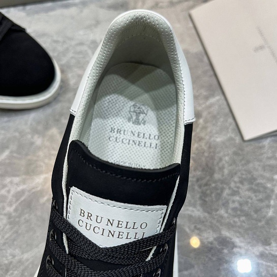 Мужские кроссовки Brunello Cucinelli nubuck calfskin - Black