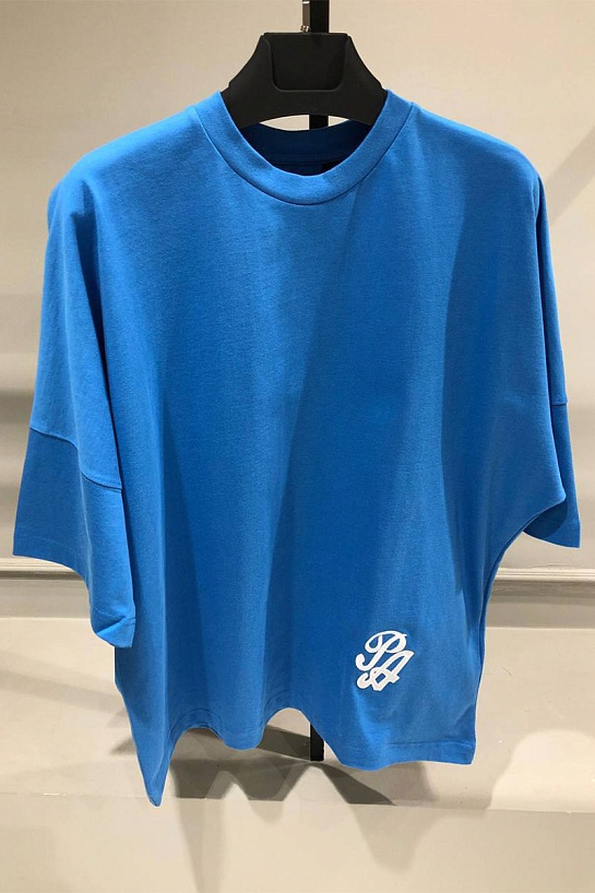 Синяя оверсайз футболка Palm Angels