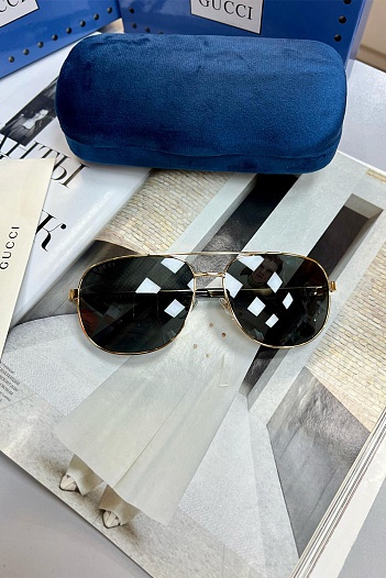 Брендовые солнцезащитные очки авиаторы Gucci   