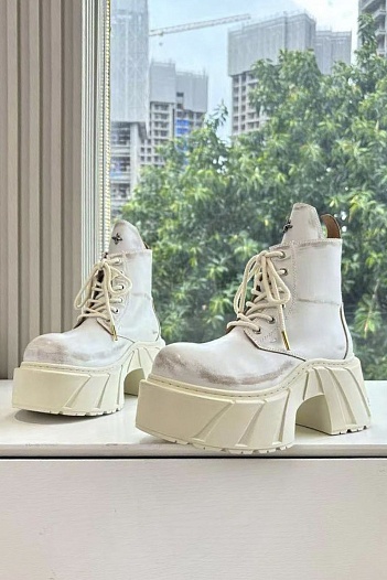 Женские кожаные ботинки на платформе SMFK premium   