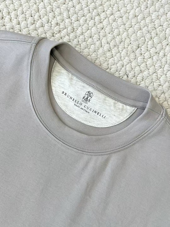 Мужская светло-серая футболка Brunello Cucinelli premium
