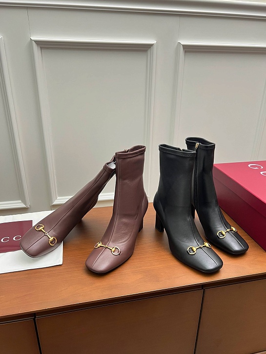 Женские кожаные сапоги Gucci Signora premium