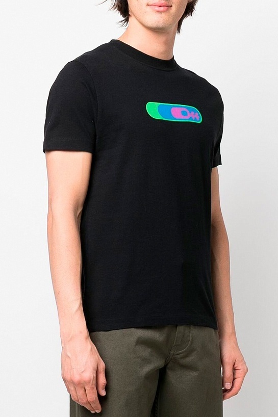 Чёрная футболка Off-White Weed Hands Off logo-print