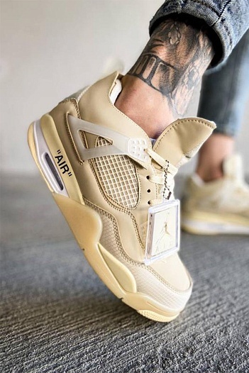 Кроссовки Nike Air Jordan 4 Retro x Off-White "Sail"   