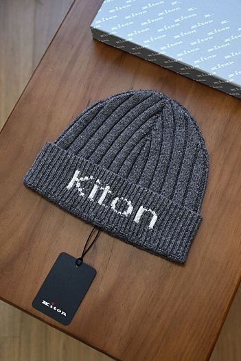 Кашемировая шапка Kiton premium - Grey   