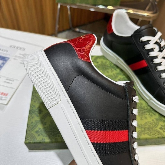 Мужские кроссовки Gucci Ace - Black