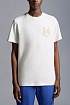 Мужская белая футболка Moncler monogram